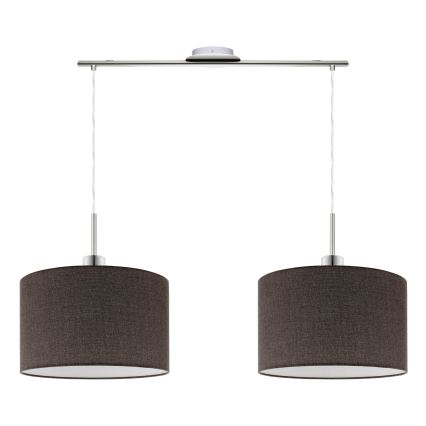 Eglo - LED Hanglamp aan een koord TUNJA 2xE27/60W/230V bruin