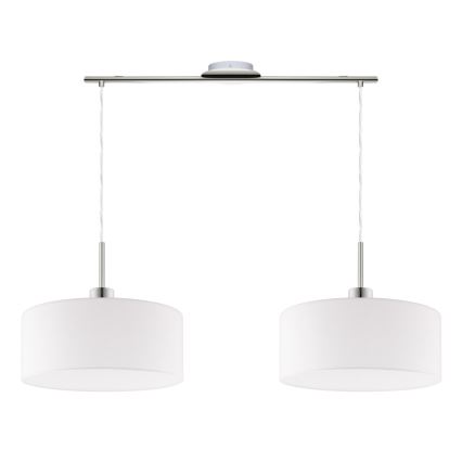 Eglo - LED Hanglamp aan een koord TUNJA 2xE27/60W/230V wit