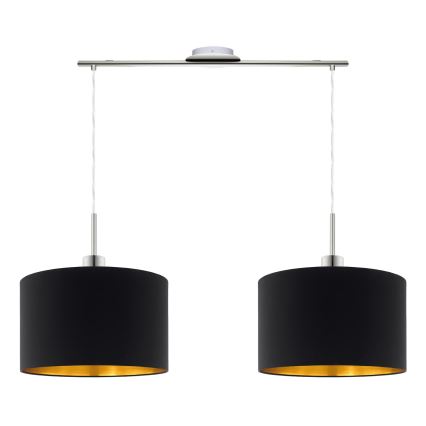 Eglo - LED Hanglamp aan een koord TUNJA 2xE27/60W/230V zwart