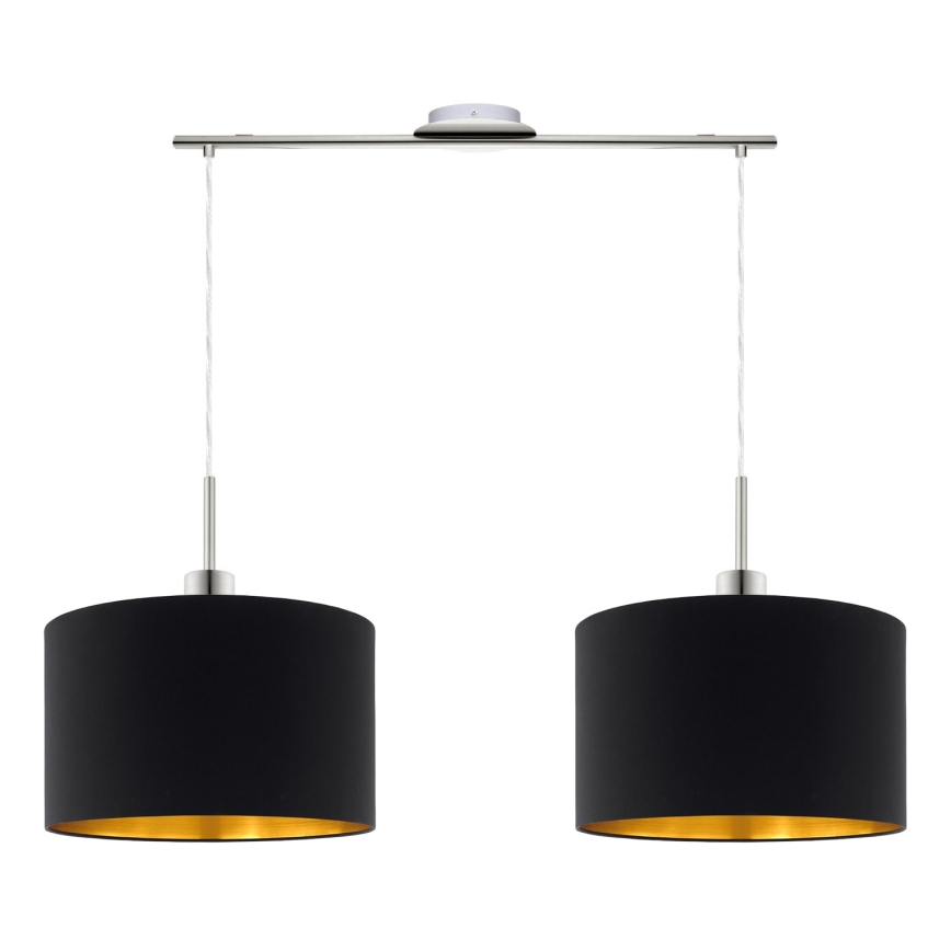Eglo - LED Hanglamp aan een koord TUNJA 2xE27/60W/230V zwart