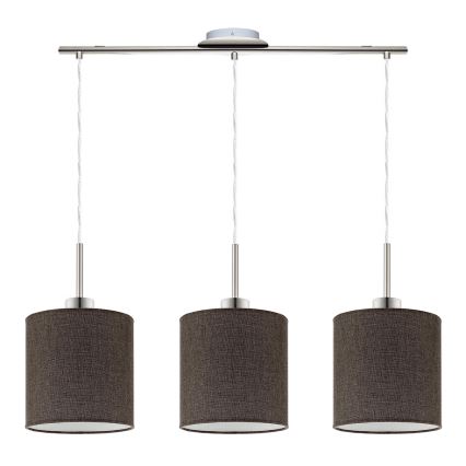 Eglo - LED  Hanglamp aan een koord TUNJA 3xE27/60W/230V bruin