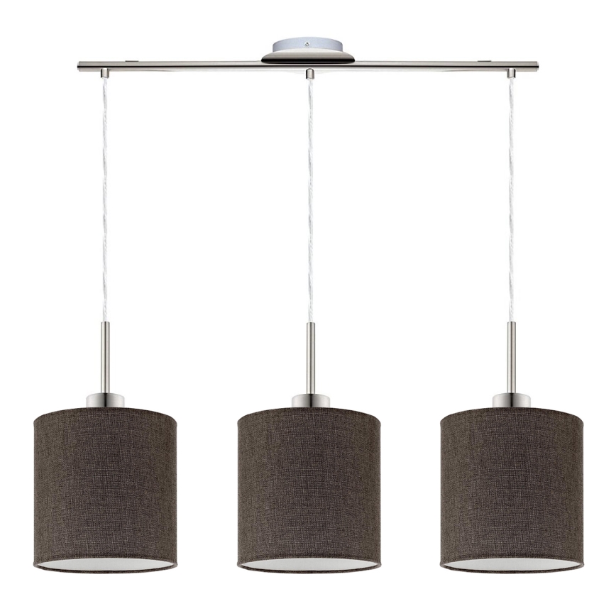 Eglo - LED  Hanglamp aan een koord TUNJA 3xE27/60W/230V bruin