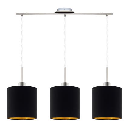 Eglo - LED  Hanglamp aan een koord TUNJA 3xE27/60W/230V zwart
