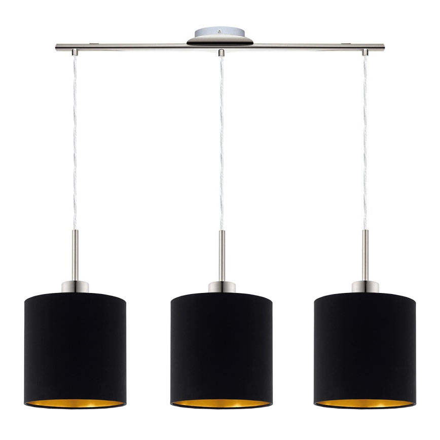 Eglo - LED  Hanglamp aan een koord TUNJA 3xE27/60W/230V zwart