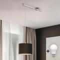 Eglo - LED Hanglamp aan kabel CALCENA 1xE27/60W/230V chroom/bruin