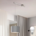 Eglo - LED Hanglamp aan kabel CALCENA 1xE27/60W/230V chroom/grijs