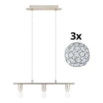 Eglo - LED Hanglamp aan kabel MY CHOICE 3xE14/4W/230V mat chroom