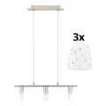 Eglo - LED Hanglamp aan kabel MY CHOICE 3xE14/4W/230V mat chroom/wit