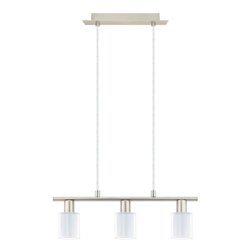 Eglo - LED Hanglamp aan kabel MY CHOICE 3xE14/4W/230V mat chroom/wit