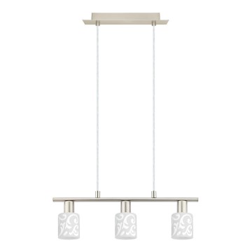 Eglo - LED Hanglamp aan kabel MY CHOICE 3xE14/4W/230V mat chroom/wit