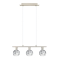 Eglo - LED Hanglamp aan kabel MY CHOICE 3xE14/4W/230V mat chroom/wit/zwart