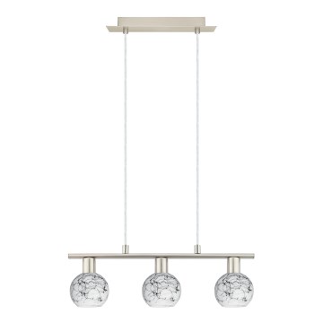 Eglo - LED Hanglamp aan kabel MY CHOICE 3xE14/4W/230V mat chroom/wit/zwart