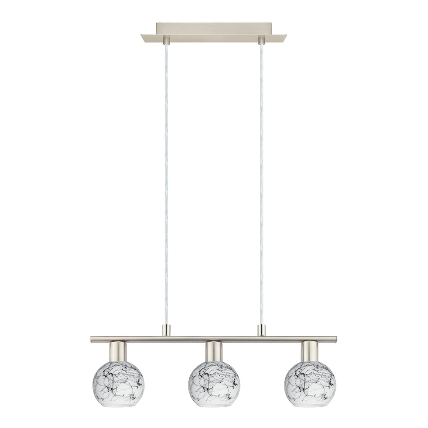 Eglo - LED Hanglamp aan kabel MY CHOICE 3xE14/4W/230V mat chroom/wit/zwart