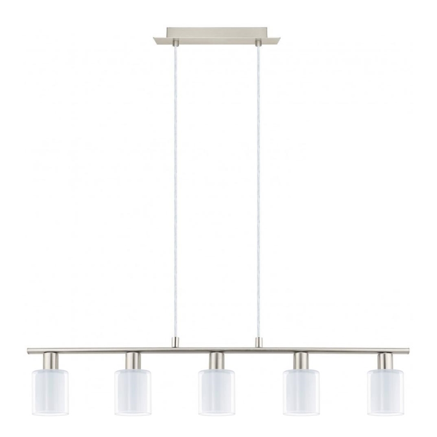 Eglo - LED Hanglamp aan kabel MY CHOICE 5xE14/4W/230V mat chroom/wit
