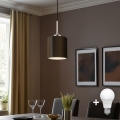 Eglo - LED Hanglamp aan kabel TUNJA 1xE27/60W/230V bruin