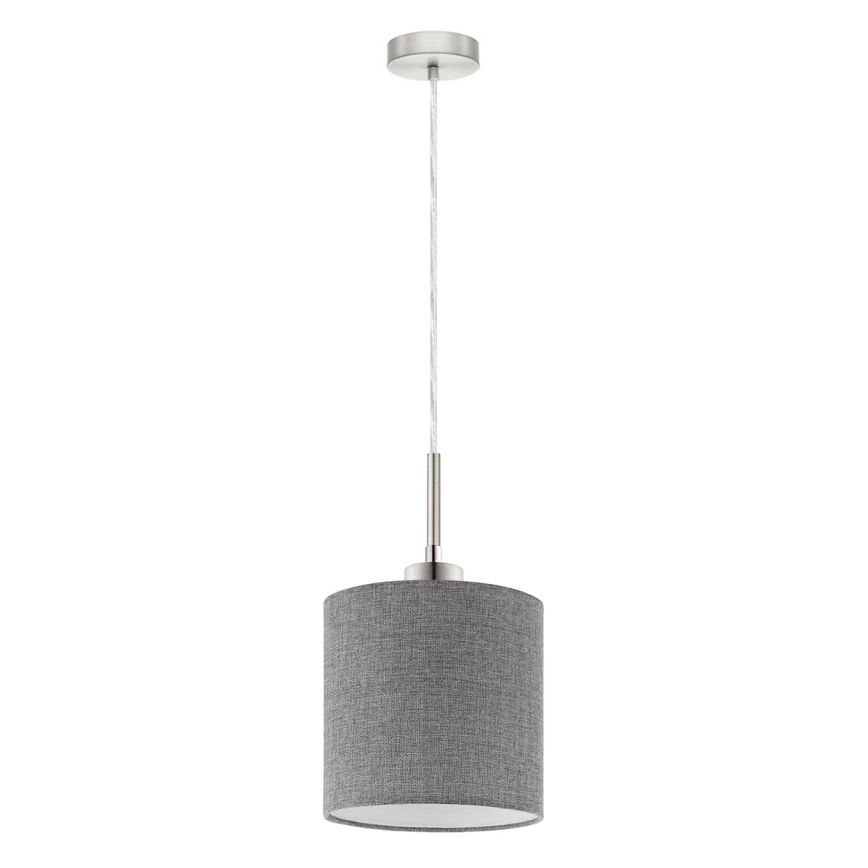 Eglo - LED-hanglamp aan kabel TUNJA 1xE27/60W/230V grijs