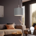 Eglo - LED Hanglamp aan kabel TUNJA 1xE27/60W/230V grijs