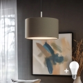 Eglo - LED Hanglamp aan kabel TUNJA 1xE27/60W/230V taupe