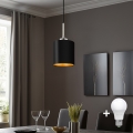 Eglo - LED Hanglamp aan kabel TUNJA 1xE27/60W/230V zwart