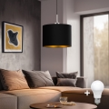 Eglo - LED Hanglamp aan kabel TUNJA 1xE27/60W/230V zwart