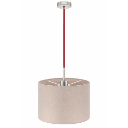 Eglo - LED-hanglamp aan kabel TUNJA 1xE27/60W/230V Ø 20 cm beige/rood