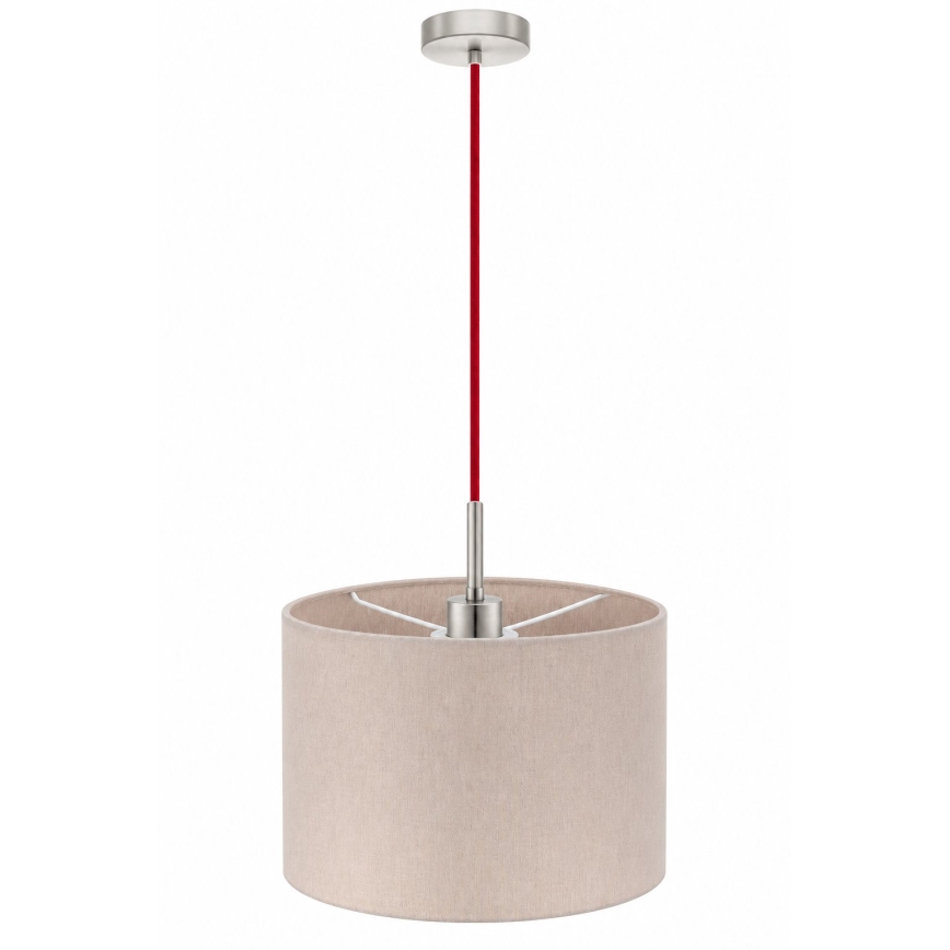 Eglo - LED-hanglamp aan kabel TUNJA 1xE27/60W/230V Ø 20 cm beige/rood