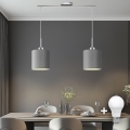 Eglo - LED Hanglamp aan kabel TUNJA 2xE27/60W/230V grijs