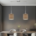 Eglo - LED-hanglamp aan kabel TUNJA 2xE27/60W/230V taupe