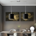 Eglo - LED Hanglamp aan kabel TUNJA 2xE27/60W/230V zwart