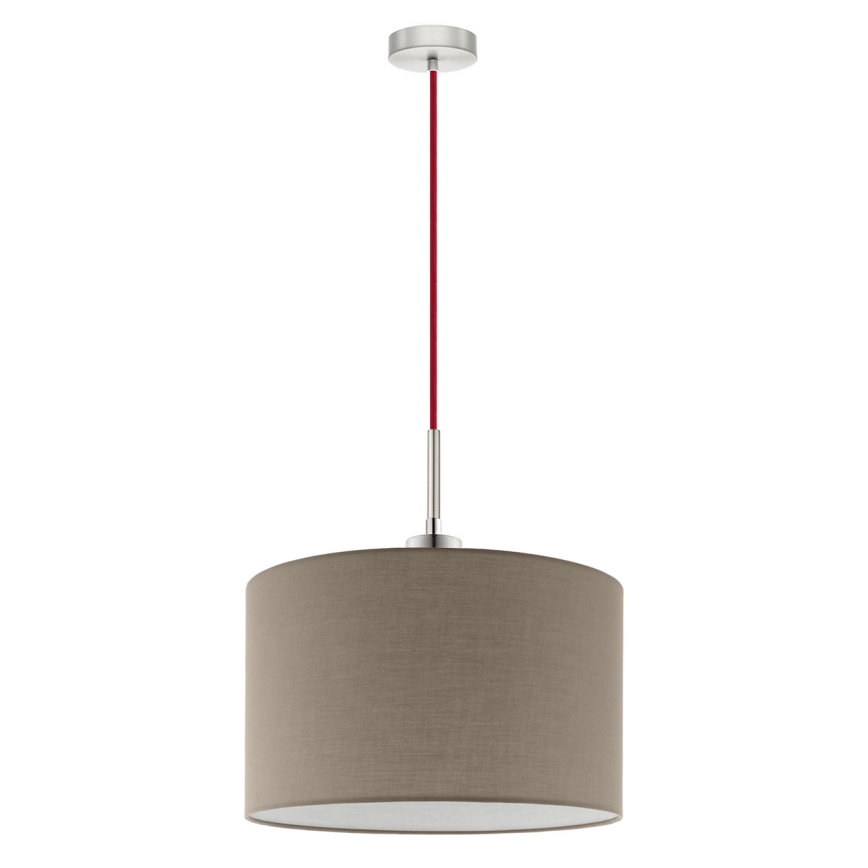 Eglo - LED Hanglamp aan kabel TUNJA 1xE27/60W/230V taupe