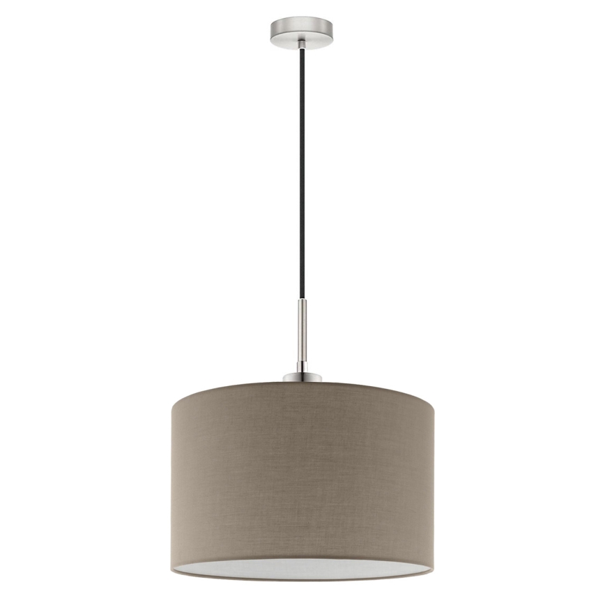 Eglo - LED Hanglamp aan kabel TUNJA 1xE27/60W/230V taupe
