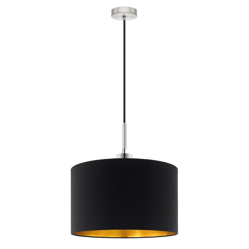 Eglo - LED Hanglamp aan kabel TUNJA 1xE27/60W/230V zwart