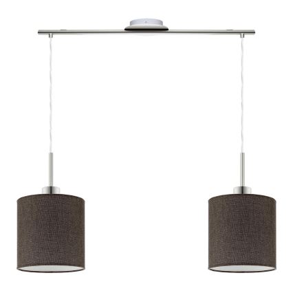 Eglo - LED Hanglamp aan kabel TUNJA 2xE27/60W/230V bruin