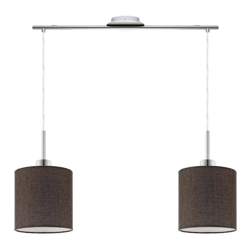 Eglo - LED Hanglamp aan kabel TUNJA 2xE27/60W/230V bruin
