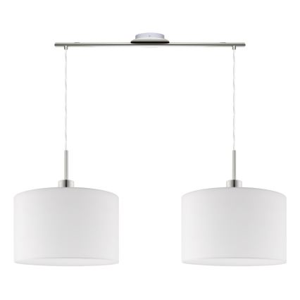 Eglo - LED Hanglamp aan kabel TUNJA 2xE27/60W/230V wit