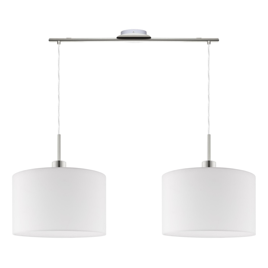 Eglo - LED Hanglamp aan kabel TUNJA 2xE27/60W/230V wit