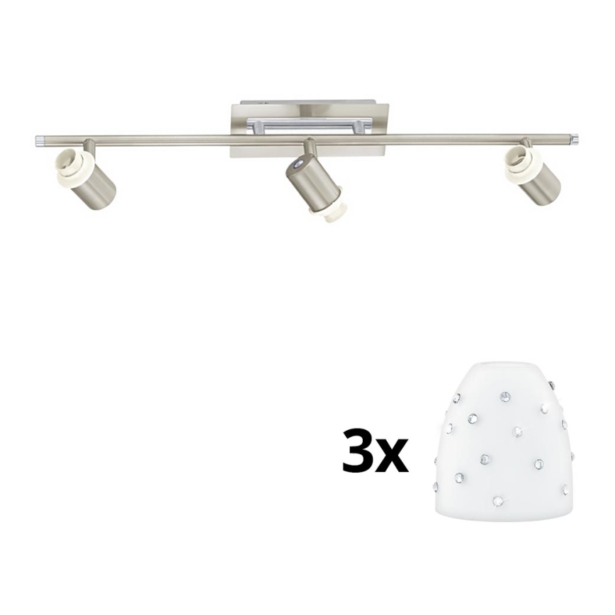 Eglo - LED Inbouwspot MY CHOICE 3xE14/40W/230V mat chroom/wit