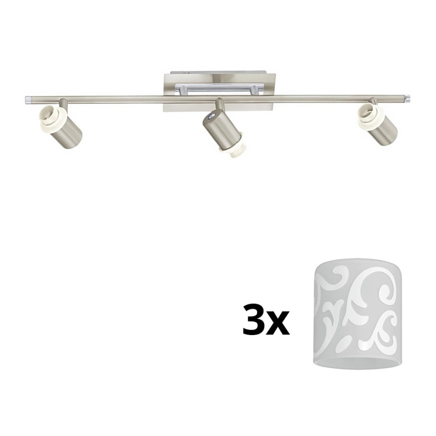 Eglo - LED Inbouwspot MY CHOICE 3xE14/40W/230V mat chroom/wit