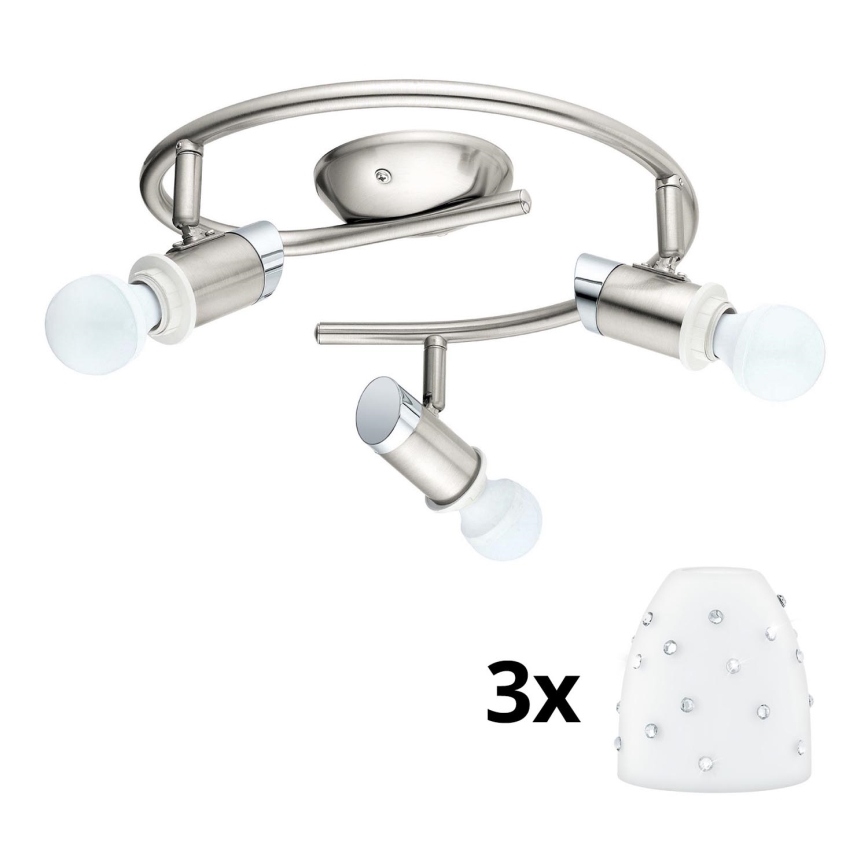 Eglo - LED Inbouwspot MY CHOICE 3xE14/4W/230V mat chroom/wit