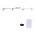 Eglo - LED Inbouwspot MY CHOICE 4xE14/4W/230V mat chroom/wit