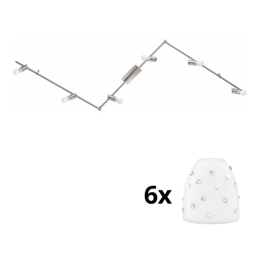 Eglo - LED Inbouwspot MY CHOICE 6xE14/4W/230V mat chroom/wit
