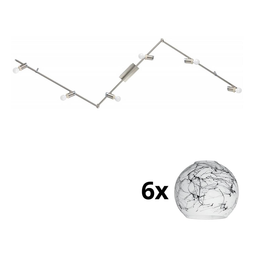 Eglo - LED Inbouwspot MY CHOICE 6xE14/4W/230V mat chroom/wit/zwart