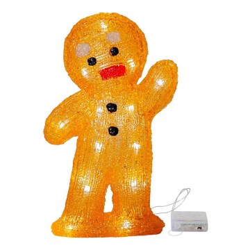Eglo - LED Kerstdecoratie 20xLED/0,06W/3xAA peperkoek