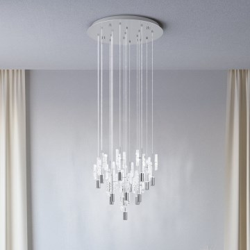 Eglo - LED-kroonluchter aan kabel 15xLED/2,6W/230V 2200/3000/4000K glanzend chroom