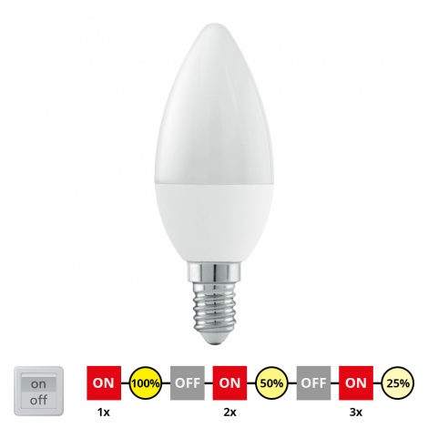 EGLO - LED Lamp cyclisch dimbaar E14/6W/230V - warm wit