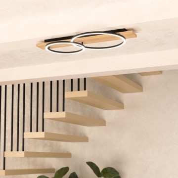 Eglo - LED Plafondlamp 2xLED/12W/230V 3000K beige/zwart