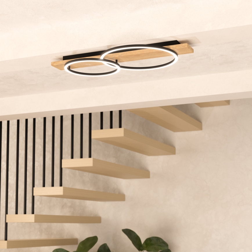 Eglo - LED Plafondlamp 2xLED/12W/230V 3000K beige/zwart