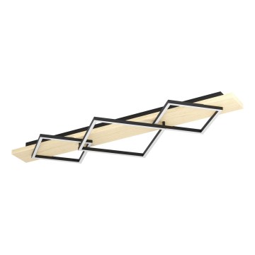 Eglo - LED-plafondlamp 2xLED/13W/230V + LED/16W zwart/beige