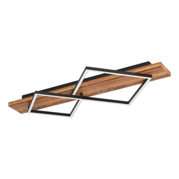 Eglo - LED-plafondlamp LED/13W/230V + LED/15W zwart/bruin