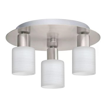 Eglo - LED Plafondlamp MY CHOICE 3xE14/4W/230V mat chroom/wit
